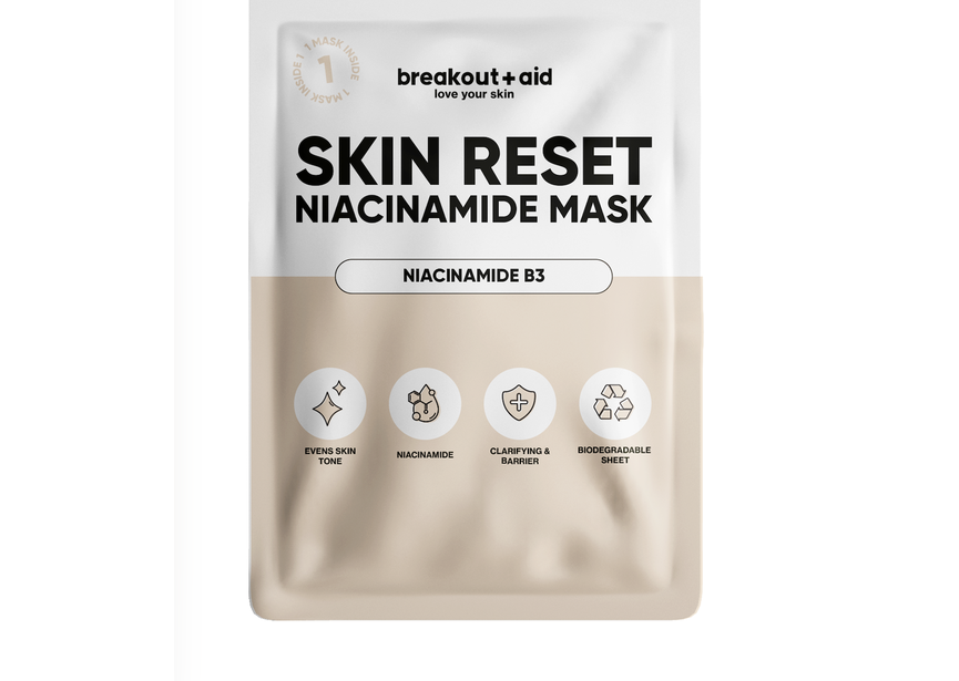 Breakout + aid - Skin reset Niacinamide mask (egaliseren - kalmeren)